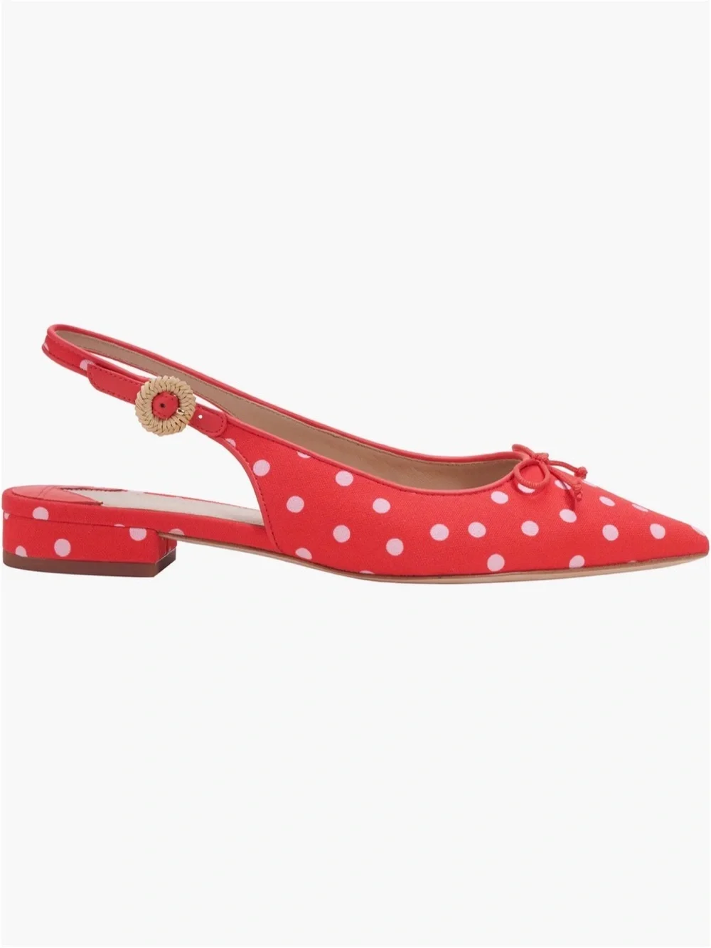 NWOT Kate Spade Red Polka Veronica Flats Size 8 - Picture 4 of 13